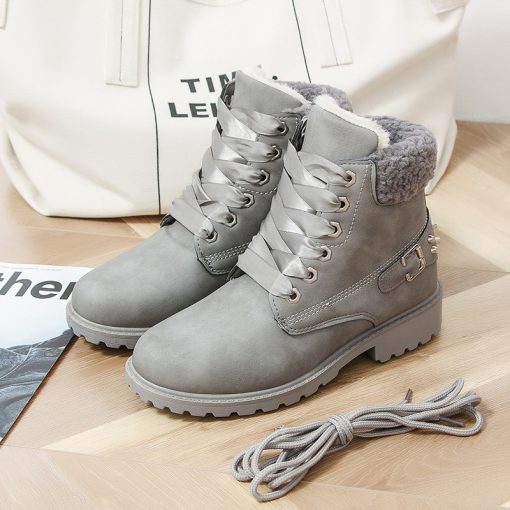 main image12022 new winter boots women martin boots ankle platform shoes woman Snow Boots fashion warm non