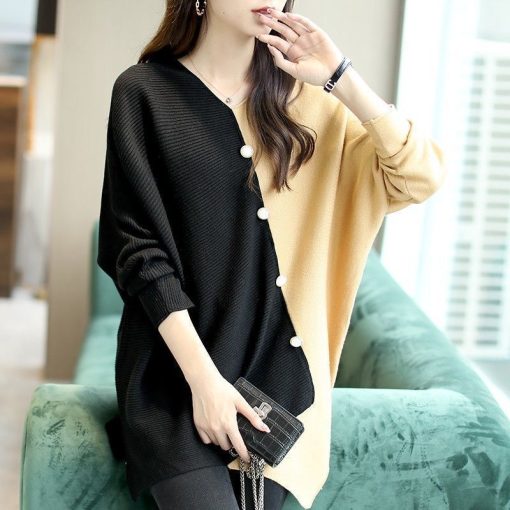 main image1Fashion Cardigans Woman V Neck Knitted Long Sweater Cashmere Designer Luxury Tops Crochet Cardigan for Women
