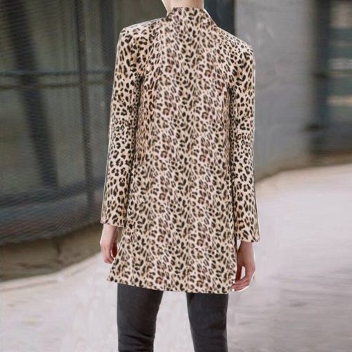 main image1Fashion Women Leopard Print Blazer Women Ladies Jackets Suit Slim yards Ladies Blazers Work Wear Blazers