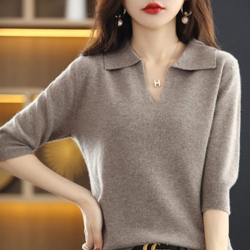 main image1Korean Style Cashmere Sweater Winter 2022 Trend Sweaters Cardigan Woman Designer Cardigans Female Knitted Top Red