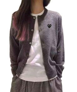 main image1Women Cardigan Cotton Heart Eye Embroidery O Neck Long Sleeve Button Spring Autumn Casual Fitted Lady