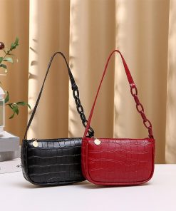 main image1Women s PU Solid Color Handbag Casual Women s Handbag Shoulder Bag Fashion Exquisite Shopping Bag