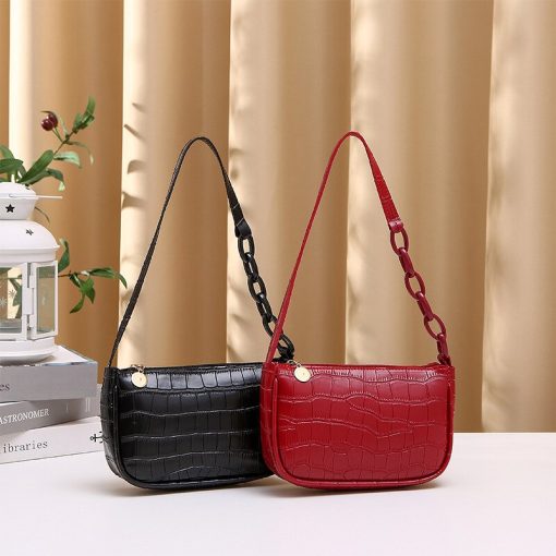 main image1Women s PU Solid Color Handbag Casual Women s Handbag Shoulder Bag Fashion Exquisite Shopping Bag