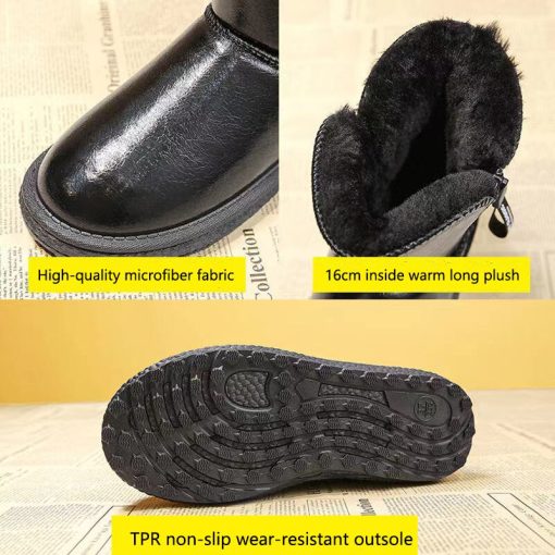 main image1Women s Snow Boots 2022 New Plus Velvet Thick Ankel Waterproof Non slip Fur Integrated Winter