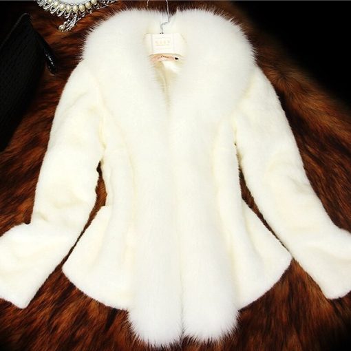 main image22022 Winter Women Fur Coats White Black New Thick Warm Faux Fur Jacket Short Outerwear