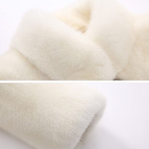 main image2Fur Coat 2022 Winter Lady Jacket Imitation Mink Fur Stand Collar Short Casual Women Clothing