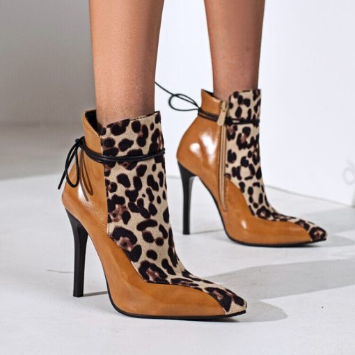 main image2Large Size 48 Ankle Boots for Women Autumn and Winter 2022 Fashion High Heels Pointed Toe
