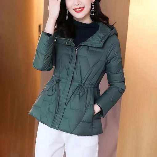 main image2Padded Women s Jacket Cotton Coat 2022 New Autumn And Winter Solid Color Fashion Hooded