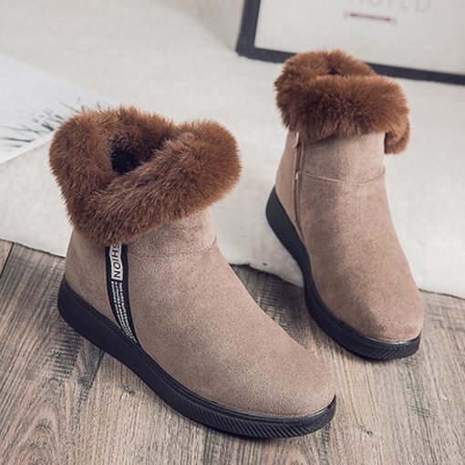 main image2Winter Snow Ankle Boots For Women Casual Woman Shoe Suede Winter Boots Zipper Female Plush Furry