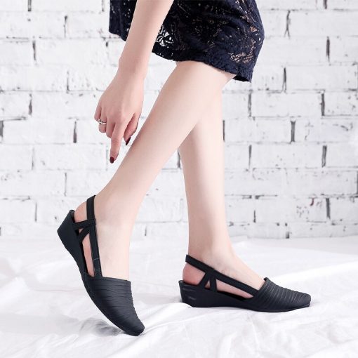 main image2miaoguan 2021 New Women s Shoes Slingbacks Footwear Woman Wedges Sandals Women Slip on Shoes Ladies