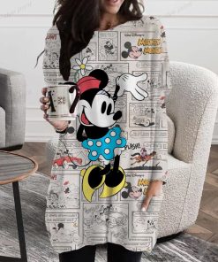 main image3Autumn Spring Plus Size Women Disney Minnie Mickey Mouse Print O Neck Long Sleeve Simple Y2K