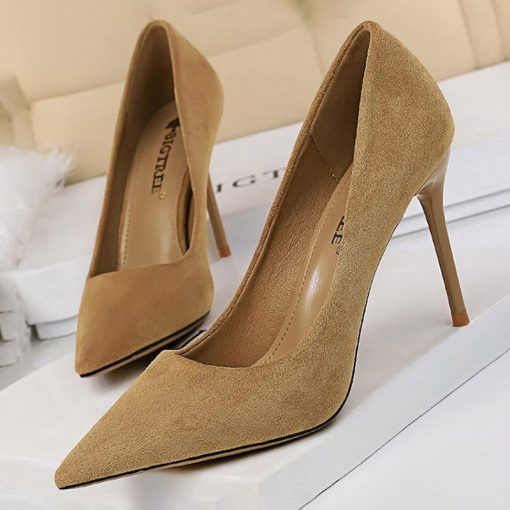 main image3BIGTREE Shoes 2023 New Women Pumps Suede High Heels Shoes Fashion Office Shoes Stiletto Party Shoes