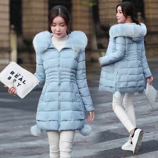 main image3Faux Fur Parkas Women 2021 New Winter Down Cotton Jacket Women Thick Snow Wear Winter Coat