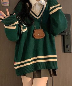 main image3Harajuku Sweater Women Long Sleeve Oversized Streetwear Y2k Preppy Style Jumpers Korean Fashion Vintage Tops Kawaii