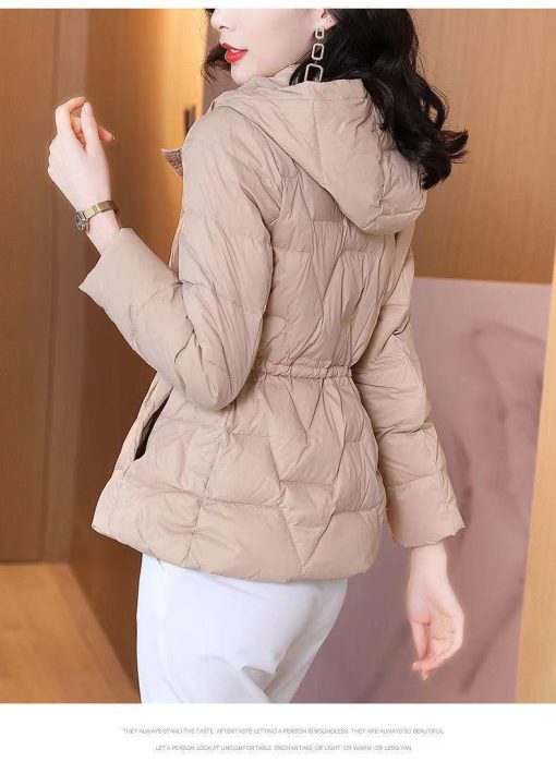 main image3Padded Women s Jacket Cotton Coat 2022 New Autumn And Winter Solid Color Fashion Hooded