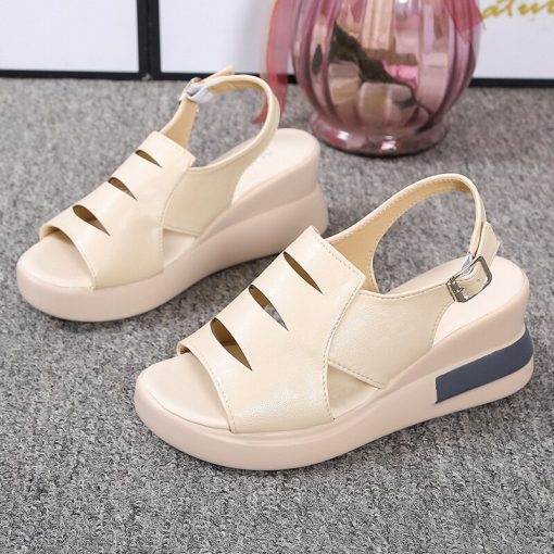 main image3Wedges Brand Women Sandals Summer Platform Shoes 2022 New Fashion Slingback Dress Slippers Casual Sports Shoes