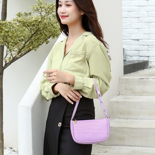 main image3Women s PU Solid Color Handbag Casual Women s Handbag Shoulder Bag Fashion Exquisite Shopping Bag