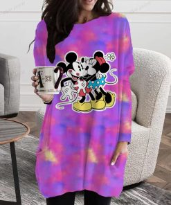 main image4Autumn Spring Plus Size Women Disney Minnie Mickey Mouse Print O Neck Long Sleeve Simple Y2K