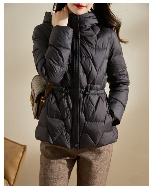 main image4Padded Women s Jacket Cotton Coat 2022 New Autumn And Winter Solid Color Fashion Hooded