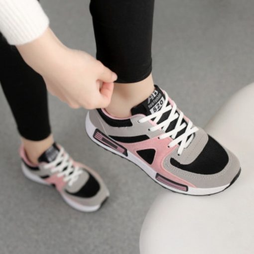 main image4comemore Summer Casual Shoes Woman 2021 Fashion Lace up Sneakers Women Shoes Flat Breathable Mesh Ladies