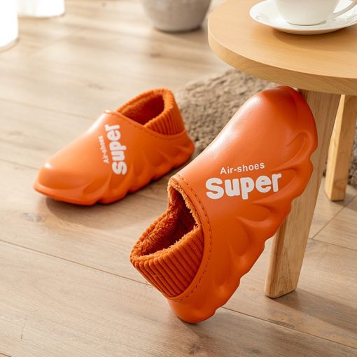 main image52022 New Winter Slippers Warm Men Shoes Waterproof Women Couples Non Slip Plush Cotton Indoor Outdoor
