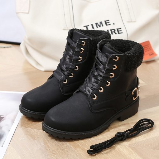 main image52022 new winter boots women martin boots ankle platform shoes woman Snow Boots fashion warm non