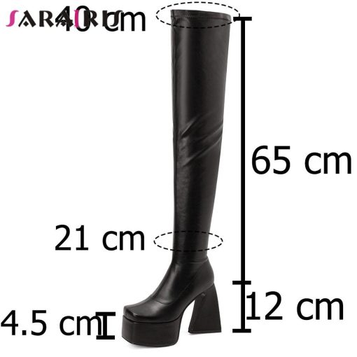 main image5Brand New Autumn Women s Over The Knee Boots Platform Winter High Heels Motorcycle Thigh High