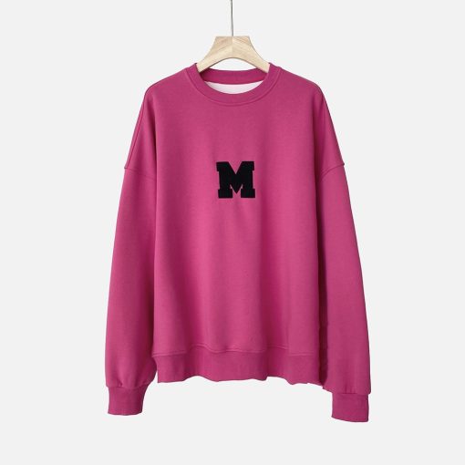 main image5Embroidered design sweater women s 2022 autumn and winter new round neck oversize wind thin top