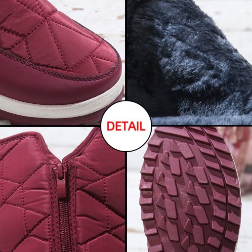 main image5Thick Warm Plush Snow Boots for Women Winter 2022 Chunky Platform Mid Calf Boots Women Casual