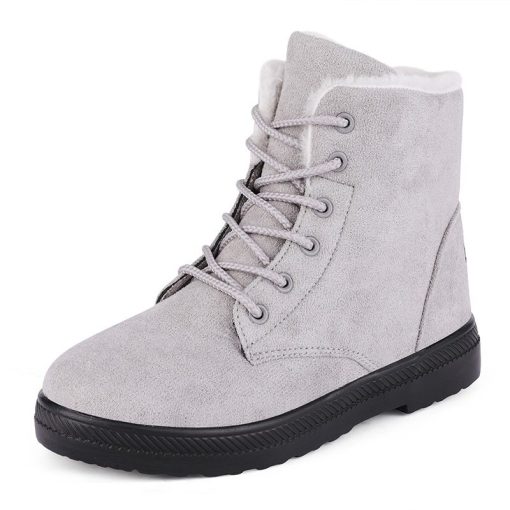 main image5Warm Women Boots New Winter Pulsh Snow Boots Women Shoes Comfort Lightweight Ankle Flat Boots Female