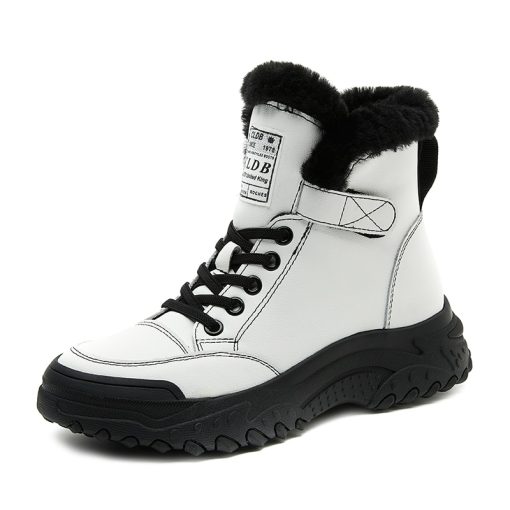 main image5Winter Platform Shoes for Women 2022 Designer Luxury Sneakers Girls Plush Sports Shoes Flats Snow Fur