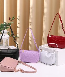 main image5Women s PU Solid Color Handbag Casual Women s Handbag Shoulder Bag Fashion Exquisite Shopping Bag