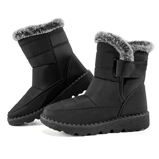variant image02022 New Women Waterproof Snow Boots Winter Warm Rabbit Fur Ankle Boots Female Platform Non Slip