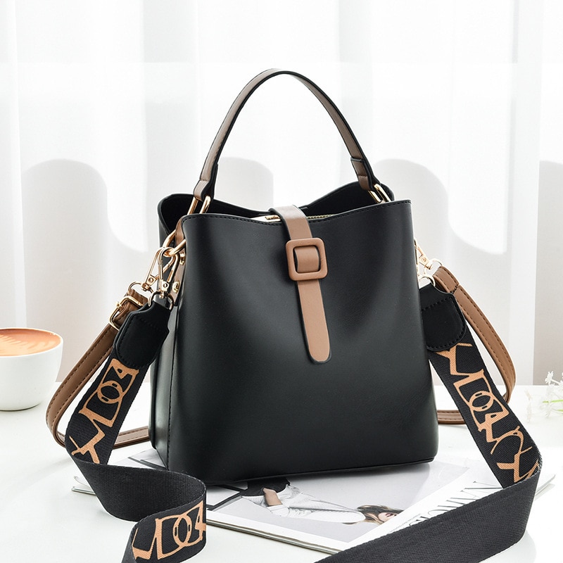 New Women’s Shoulder Strap Bucket Fashion Large Capacity Messenger Bags ...