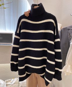 variant image0Loose Turtleneck Knitted Women Sweater Pullovers Autumn Winter 2022 Long Sleeved Female Pulls Outwear Top Quality