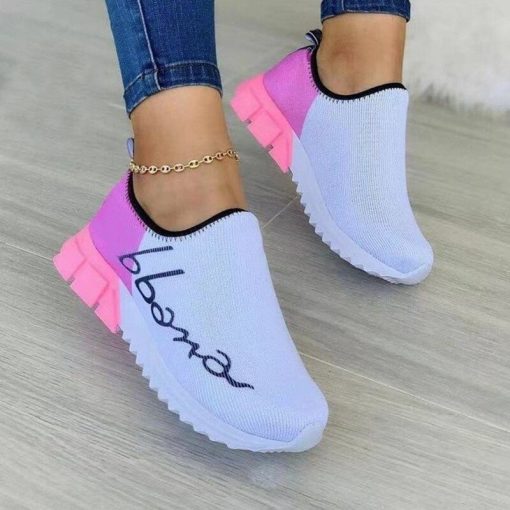 variant image0New Sneakers for Women Comfortable Mesh Fashion Casual Shoes Slip On Platform Female Sport Flats Ladies