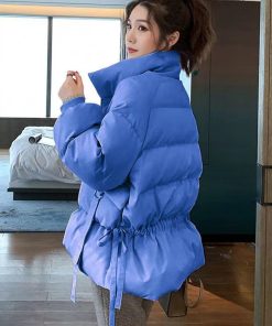 variant image0Reflective Coat Puffer Woman Aesthetic Korean Style Jacket Female Winter New Parka Down Clothes Jackets Coats