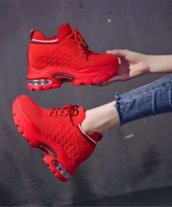 variant image0Woman Ulzzang Fashion Platform Sneakers Wedge Shoes For Women 8 5cm Height Increasing Ladies Walking Lace