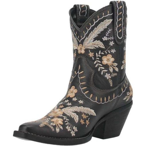 variant image1AOSPHIRAYLIAN Retro Vintage Sewing Floral Western Boots For Women 2022 Women s Shoes Embroidery Cowgirl Cowboy