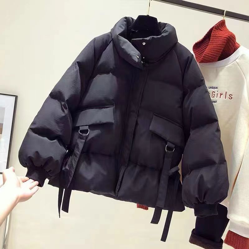 variant image1Reflective Coat Puffer Woman Aesthetic Korean Style Jacket Female Winter New Parka Down Clothes Jackets Coats