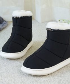 variant image1Women Boots High Top Warm Home Flat Shoes Comfortable Soft Waterproof Winter Boots Women Non slip
