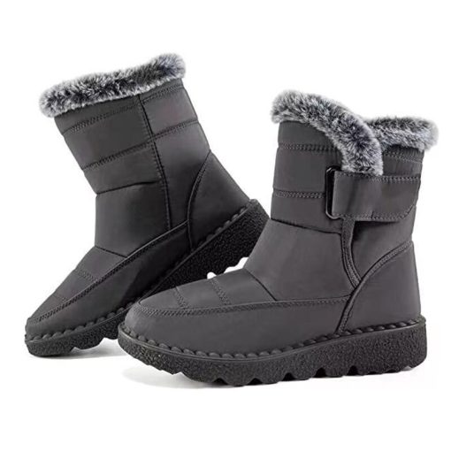 variant image22022 New Women Waterproof Snow Boots Winter Warm Rabbit Fur Ankle Boots Female Platform Non Slip