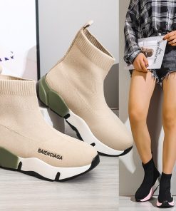 variant image2Couple Socks Shoes 2022 Spring Autumn New Thick soled Casual Large Size Net Dazzle Colour Sole