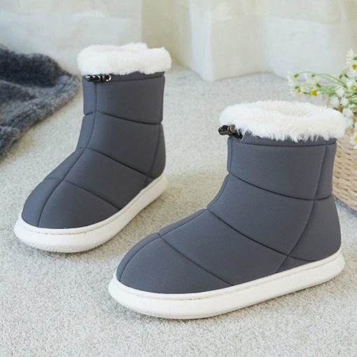 variant image2Women Boots High Top Warm Home Flat Shoes Comfortable Soft Waterproof Winter Boots Women Non slip