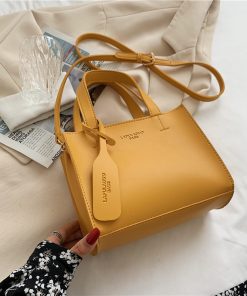variant image3Soft PU Leather Crossbody Bags for Women 2021 New Solid Color Simple Shoulder Purses Female Brand