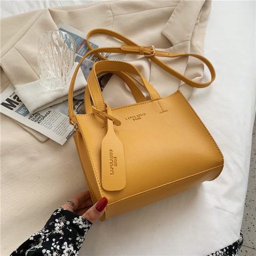variant image3Soft PU Leather Crossbody Bags for Women 2021 New Solid Color Simple Shoulder Purses Female Brand