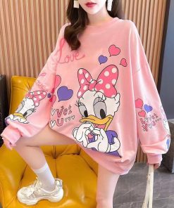 variant image3Spring And Autumn Sweater New Fashion Donald Duck Sweater Women Loose Casual Thin Long Sleeved Round