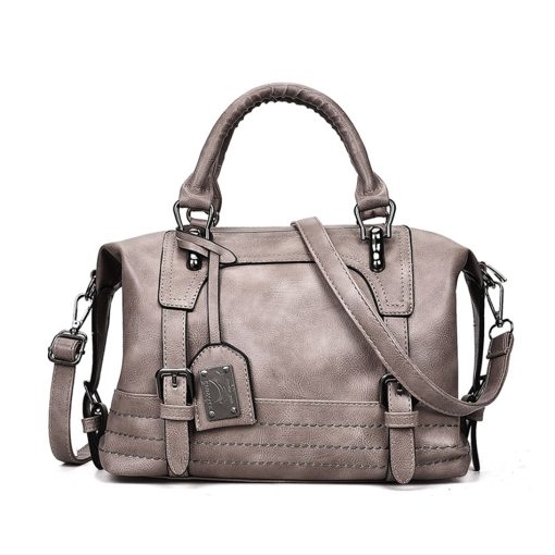 variant image3Women Vintage Luxury Handbag Purses Soft Leather Shoulder Bag Designer Female Casual Tote Travel Bag Femme