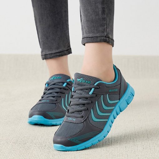 variant image4Female sneakers 2022 summer flats woman lace up comfortable casual shoes women platform sneakers soft mesh