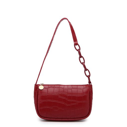 variant image4Women s PU Solid Color Handbag Casual Women s Handbag Shoulder Bag Fashion Exquisite Shopping Bag